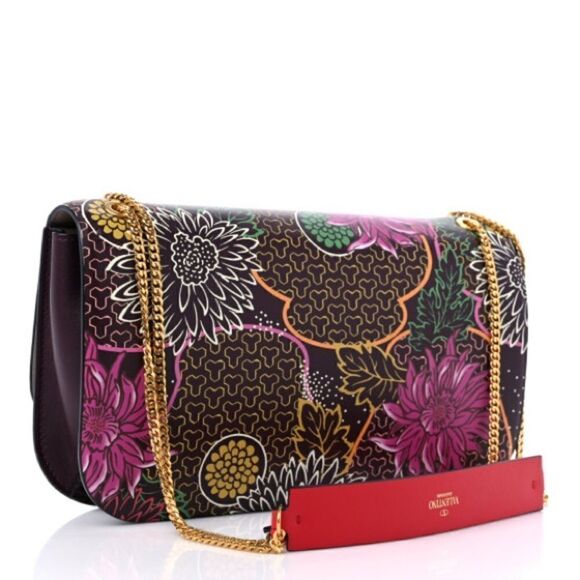 VALENTINO GARAVANI Authentic Flower Shoulder Bag with Snakeskin Logo - Picture 3 of 9